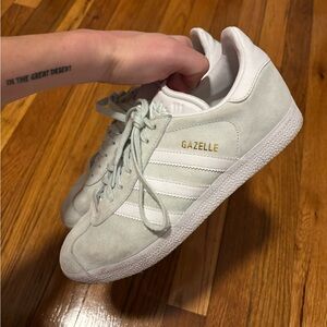 Adidas Gazelle Women's White and Gold Sneakers
